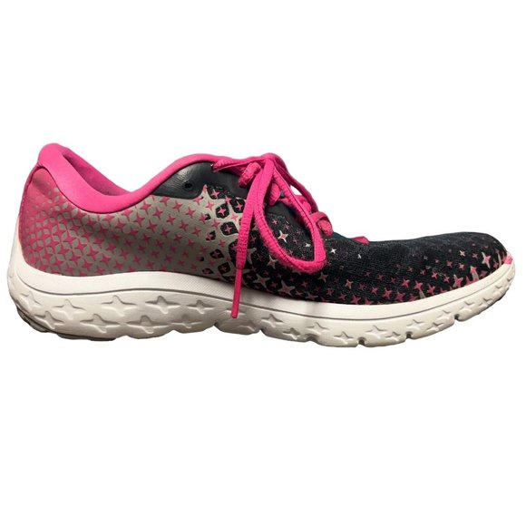 Brooks PureFlow 5 Pink/Black/Gray Running Sneaker Shoes Womens Size 8 Casual - Picture 3 of 16